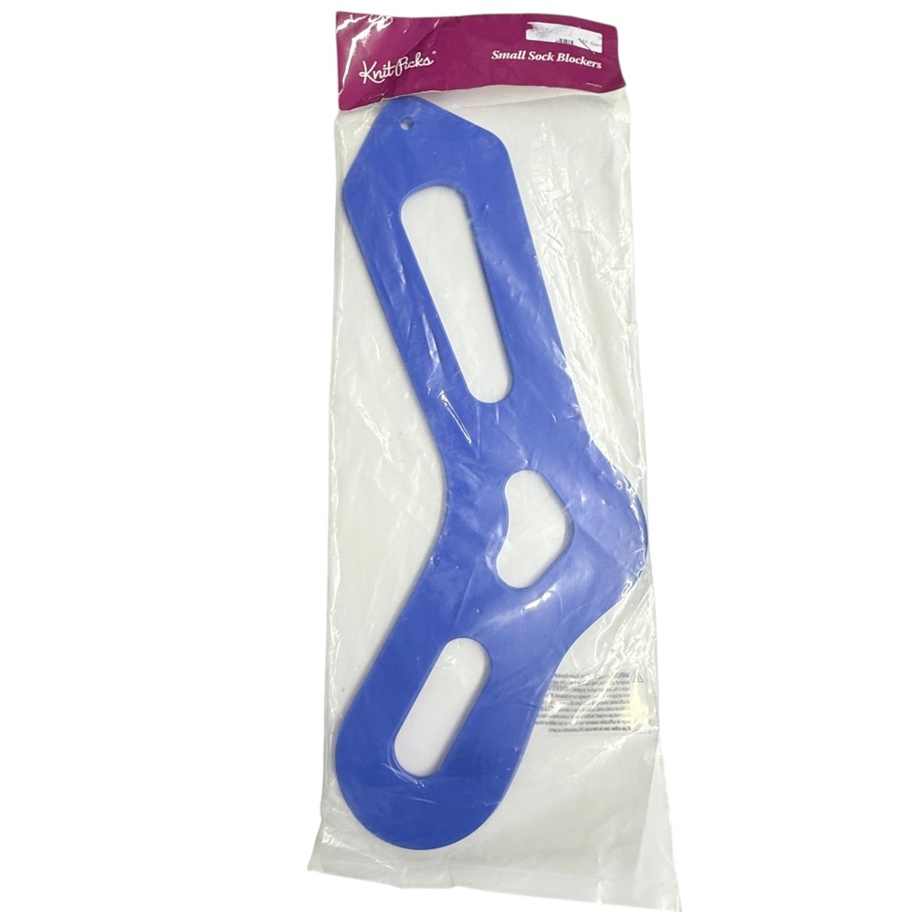 New Knit Picks Small Sock Blockers Unisex Small Blue Plastic Knitting Tools